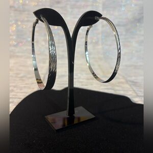 Elegant Silver Hoop Earrings